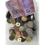 TUB OF MISC COINAGE INCL; CROWNS