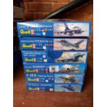 6 REVELL BOXED AEROPLANE KITS IN BOXES, APPEAR TO BE COMPLETE