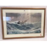 LARGE LIMITED EDITION MARITIME PRINT TITLED 'SORELY TRIED' BY JOHN CHANCELLOR, NO.816 OUT OF 850