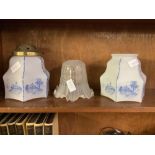 3 DECORATIVE GLASS LAMP SHADES