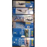6 BOXED AEROPLANE MODELS, MIRAGE, TORNADO'S, HAWKS, BELIEVED TO BE COMPLETE