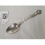 SILVER SOVENIRE TEASPOON EXETER CATHEDRAL