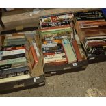 3 CRATES OF HARDBACK & SOFT BACK BOOKS OF WAR & MILITARY THEMED