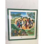 F/G SIGNED PRINT OF AN ETHNIC SCENE