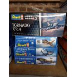 4 BOXED REVEL AEROPLANE'S, TORNADO, TOM CAT, PHANTOM, BELIEVED TO BE COMPLETE