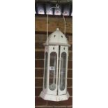 OUTDOOR METAL & GLASS CANDLE LANTERN