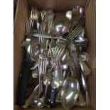 CARTON OF MISC PLATED CUTLERY