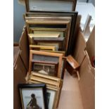 CARTON OF SMALL F/G PICTURE FRAMES, SOME WITH PICTURES