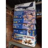 6 BOXED AEROPLANE KITS, TYPHOON, TORNADO, F161 & OTHERS, BELIEVED TO BE COMPLETE