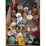 2 CARTONS OF MISC FIGURINES, TROLLS,