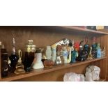 SHELF OF APPROX 35 AVON PERFUME BOTTLES,