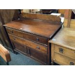 MAHOGANY SIDEBOARD WITH 2 DRAWERS & CUPBOARD
