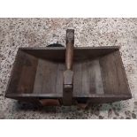 VICTORIAN WOODEN TRUG,