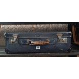 SMALL FIBRE SUITCASE WITH OSTRICH SKIN EFFECT