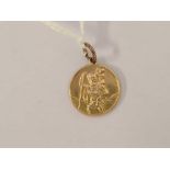 9ct SAINT CHRISTOPHER PENDANT, 1.