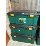 3 JUMBO STORAGE LOCKER CRATES