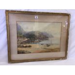 LOUIS MORTIMER 1919, A VIEW OF COMBE MARTIN, DEVON, WATERCOLOUR, SIGNED AND DATED,