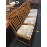 A SET OF 4 ERCOL WINDSOR UPHOLSTERED DINING CHAIRS IN SUPERB CONDITION
