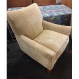 PLAIN SAGE GREEN UPHOLSTERED ARMCHAIR