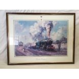 LARGE LIMITED EDITION RAILWAY PRINT OF THE ROYAL DUCHY STEAM TRAIN BY ALAN FEARNLEY TITLED