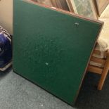 FOLDING GREEN BAIZE TOP CARD TABLE,