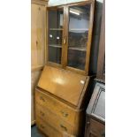 OAK BUREAU BOOKCASE