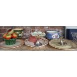 SHELF WITH MISC CHINAWARE INCL;