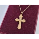 GOLD CROSS ON NECK CHAIN