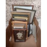 CARTON OF SMALL F/G PICTURE FRAMES,