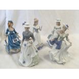 5 LLADRO STYLE FEMALE FIGURES