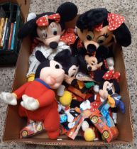 CARTON WITH MICKEY & MINNIE MOUSE SOFT TOYS