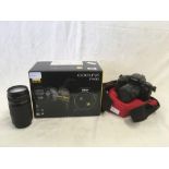 NIKON COOLPIX P900 CAMERA WITH A NIKON 83 X WIDE OPTICAL ZOOM & CANON ZOOM LENSE 75 - 300 mm WITH A