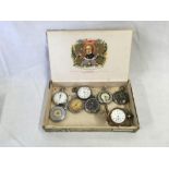 CARTON WITH MISC POCKET WATCHES BY INGERSOL & SMITHS INCL;