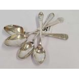 4 VARIOUS TEA SPOONS,