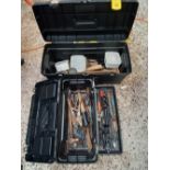 2 PLASTIC TOOL BOXES WITH CONTENTS