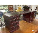 JAPANESE ANTIQUE MINIATURE DESK DECORATED WITH VARIOUS SCENES,