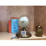 SCHATZ 400 DAY TORSION CLOCK & A MINIATURE LANTERN CLOCK