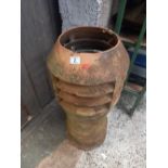 RED CLAY VINTAGE VICTORIAN CHIMNEY POT