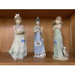 3 LLADRO FIGURINES WITH BOXES