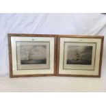 PAIR OF FRAMED MOUNTED & GLAZED MARITIME PRINTS TITLES 'HOMEWARD BOUND' & 'OUTWARD BOUND'