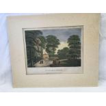 ANTIQUE COLOURED PRINT OF DULWICH COLLEGE.