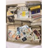 2 CARTONS OF MISC CIGARETTE & TEA CARDS