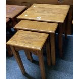 OAK NEST OF 3 TABLES,