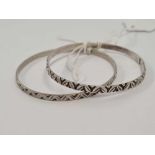 2 SILVER BANGLES