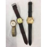 3 GENTLEMAN'S WRIST WATCHES, SINEX,