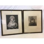 PAIR OF GOOD ANTIQUE PORTRAIT MEZZOTINTS,