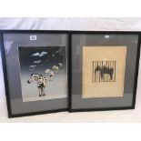 PAIR OF PENCIL SIGNED COLOUR PRINTS, SINGED CHRIS PLOWMAN,