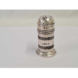 SILVER PEPPER CASTER H/M B'HAM 1922, 18.