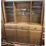ERCOL WINDSOR DRESSER WITH LIGHTING, GLASS SHELVING, ACCESSORIES SPARES ETC,