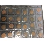 FOLDER OF BRONZE & COPPER COINAGE